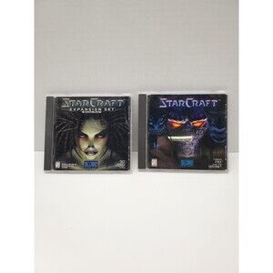 Starcraft & Starcraft Brood Wars Good Working Vintage